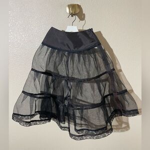 Anne Fogarty Black Sheer A-Line UNDERSKIRT